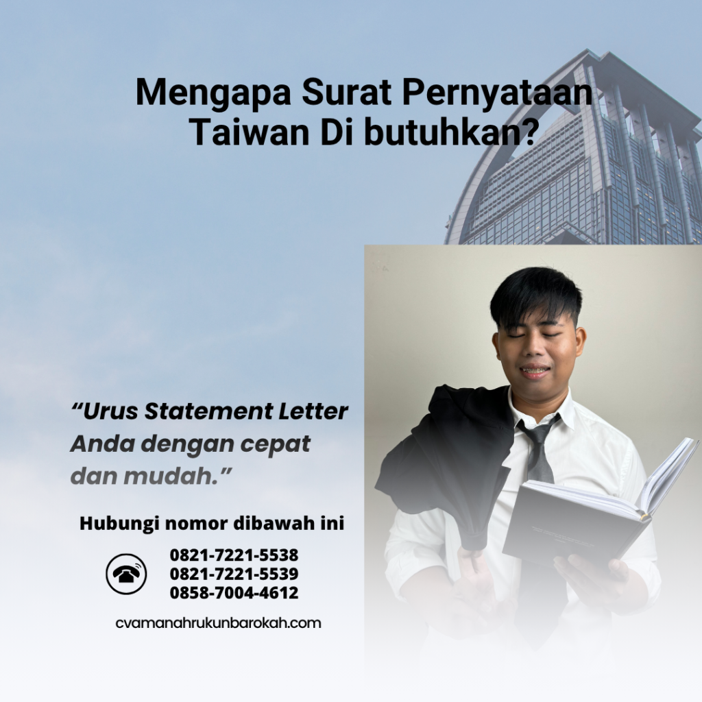Mengapa Surat Pernyataan Taiwan Di butuhkan