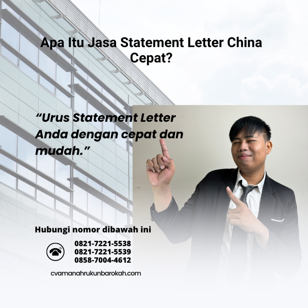 Apa Itu Jasa Statement Letter China Cepat