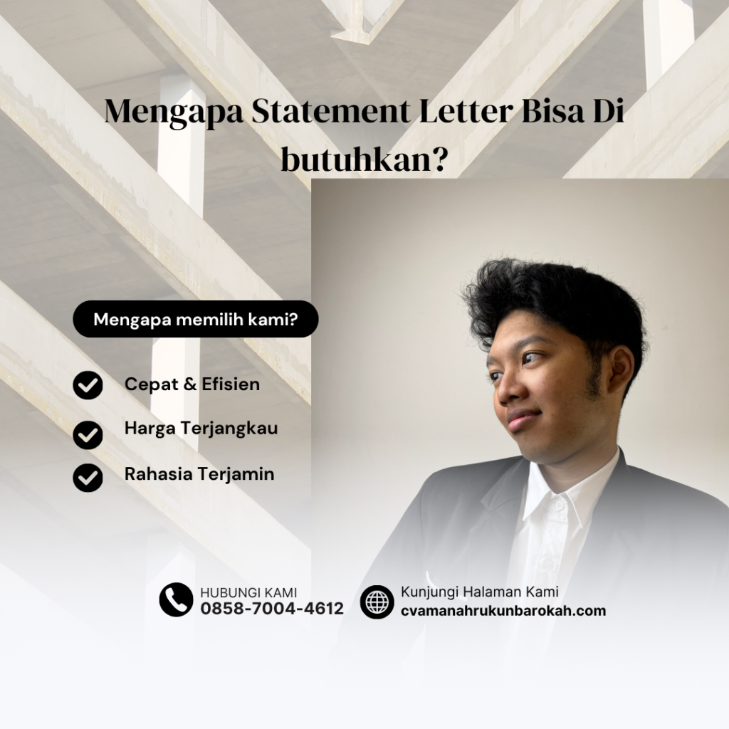 Mengapa Statement Letter Bisa Di butuhkan