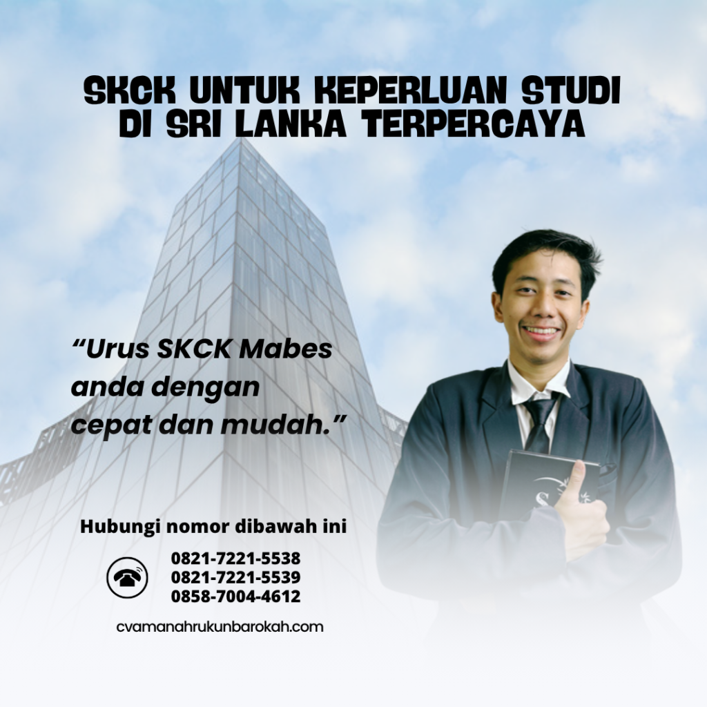 SKCK untuk Keperluan Studi di Sri Lanka Terpercaya
